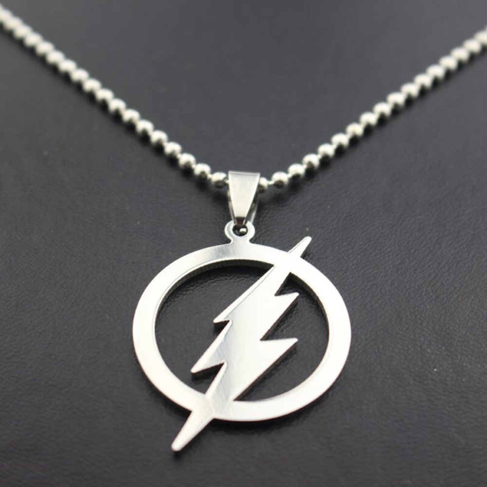 "THE FLASH" Necklace Stainless Steel Laser Cut